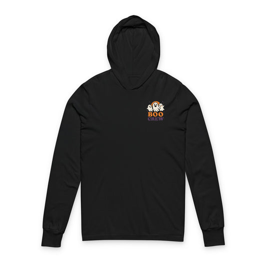 Boo Crew Halloween Hoodie – Funny Ghost Graphic Long Sleeve Tee – Spooky Season Apparel